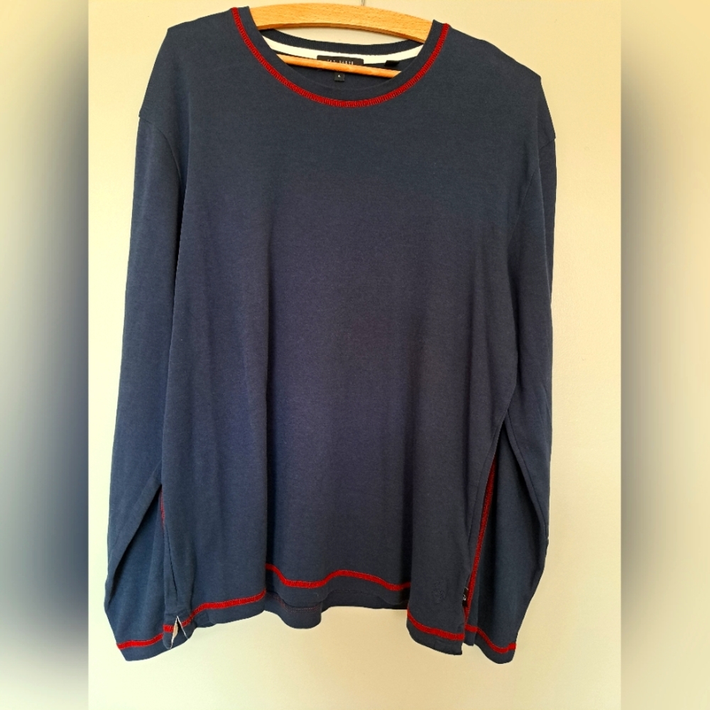 Ted Baker Navy blue crew neck long sleeve